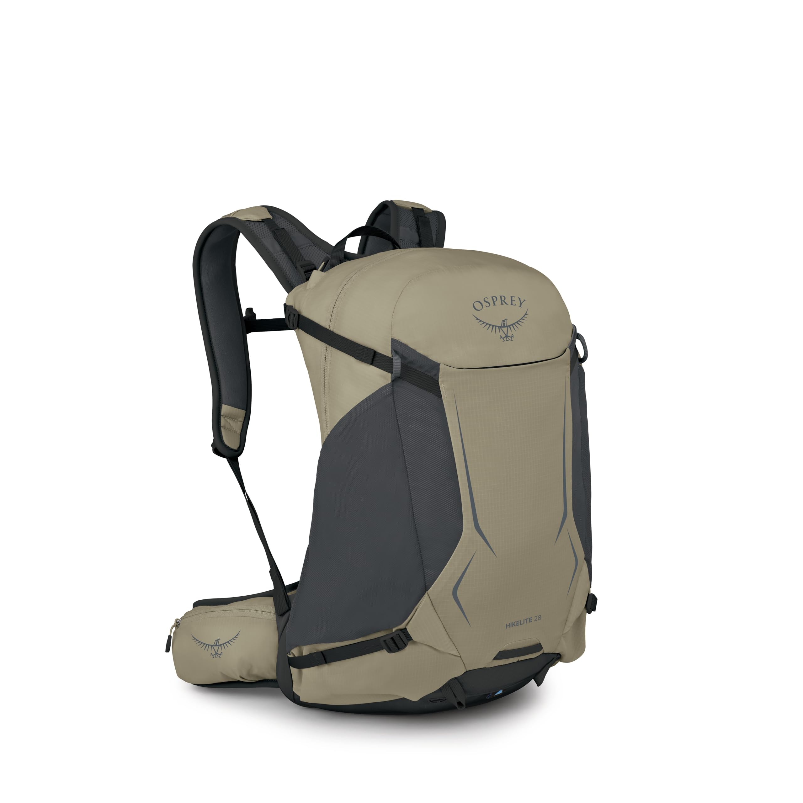 Osprey Hikelite 28L Durable Hiking Backpack - Travel Daypack with Rain Cover for Men and Women, Olive Tan