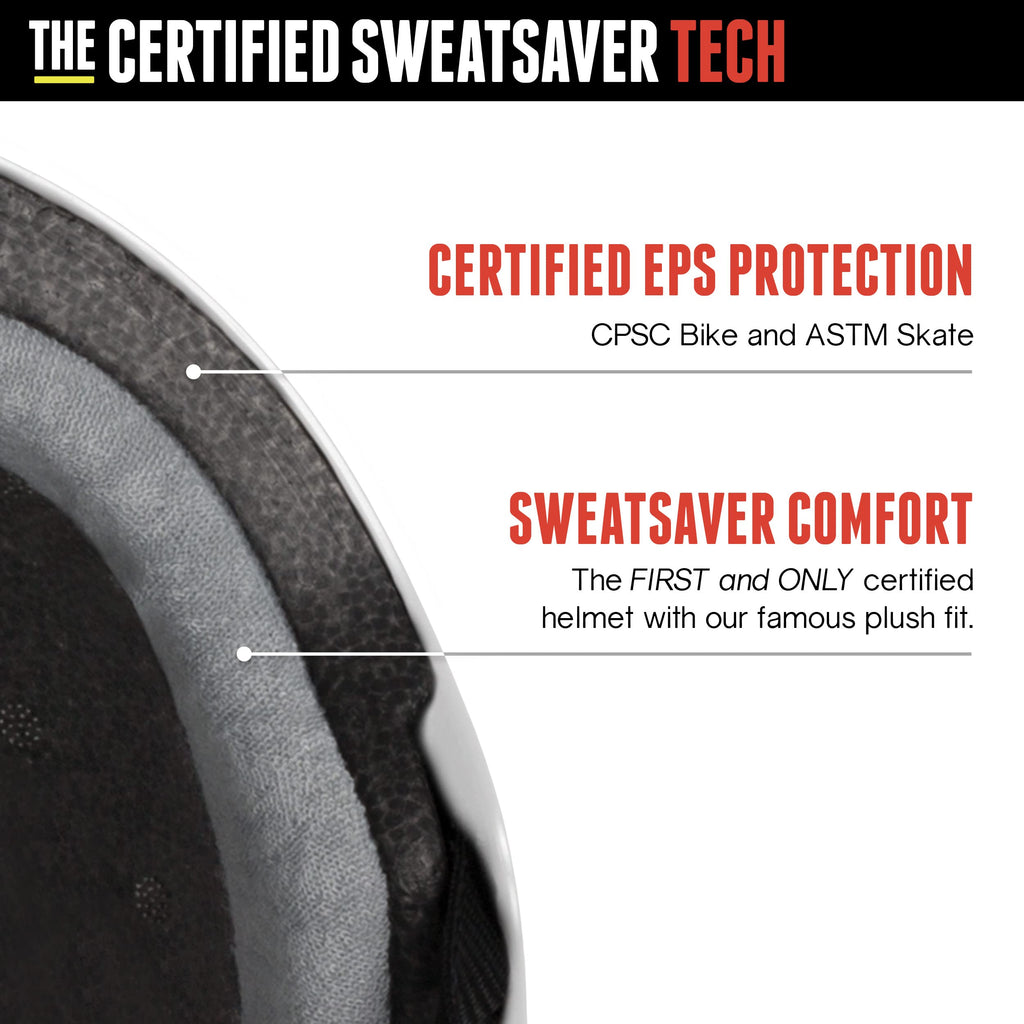 Triple Eight The Certified Sweatsaver Helmet For Skateboarding, Bmx, And Roller Skating, Carbon Rubber, Small/Medium