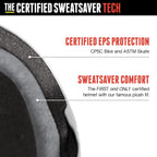 Triple Eight The Certified Sweatsaver Helmet For Skateboarding, Bmx, And Roller Skating, Carbon Rubber, Small/Medium