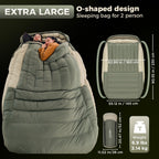 Atepa Double Sleeping Bag-700Fp Down 0 Degree Sleeping Bag For Adults 2 Person- Lightweight Sleeping Bag For Backpacking Couples