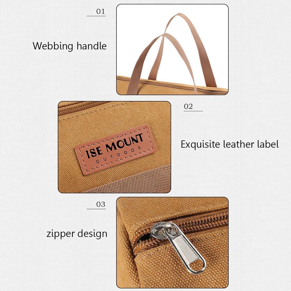 Tent Stake Bag, Tent Pole Bag, Tool Bags For Men, Tool Storage Bag, Small Canvas Tool Bag With Zipper For Outdoor, Hiking, Hunti