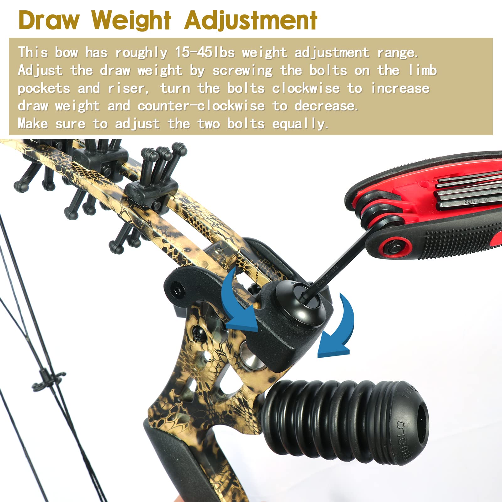 Wuxlisty Youth Compound Bow Set 15-45 Lbs For Teens And Beginner, Package With Archery Hunting Equipment, 3 Pin Sight, Max Speed