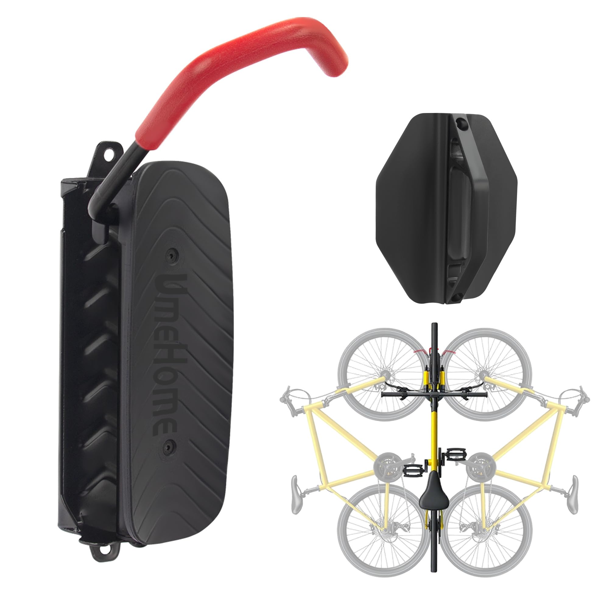 UmeHome Swivel Bike Wall Mount, Bike Hangers for Garage, Space-Saving Bike Storage, Sturdy Bicycle Rack Can Holds Up to 77 lbs, 