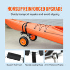 Vevor Kayak Cart, 250Lbs Load Capacity, Foldable Kayak Dolly Aluminum Kayak Wheels With 10 Solid Tires For Kayaks Carrier Canoes