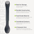 Humangear Gobites Duo | Travel & Camping Utensils | Portable & Convertible Dining Ware | Multi-Functional Spork, Gray