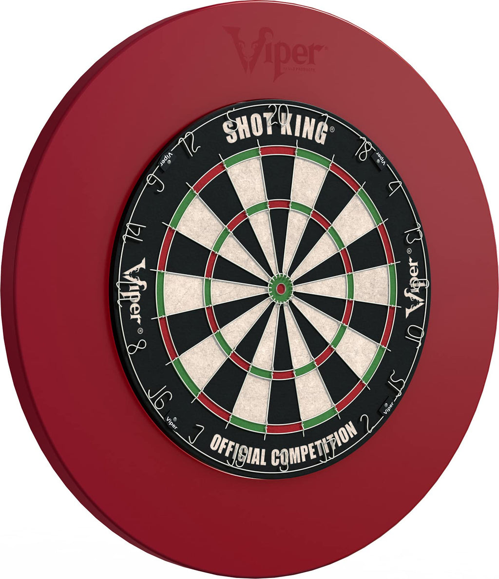 Viper By Gld Products Guardian Dartboard Surround Sisal/Bristle Steel-Tip Dartboard Wall Protector, Red, For 17.75    Steel Tip