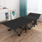 Lilypelle Folding Camping Cot Xl, Heavy Duty Sleeping Cots With Carry Bag, Double Layer Oxford Portable Travel Camp Cots For Hom
