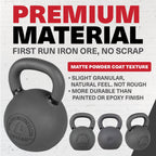 Lifeline Kettlebell Weight - 24 Kg/53 Lb , Black
