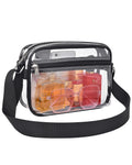 MAY TREE Clear Crossbody Bag Stadium Approved Clear Messenger Bag Suitable for Work, Travel, Concert and Sport Event
