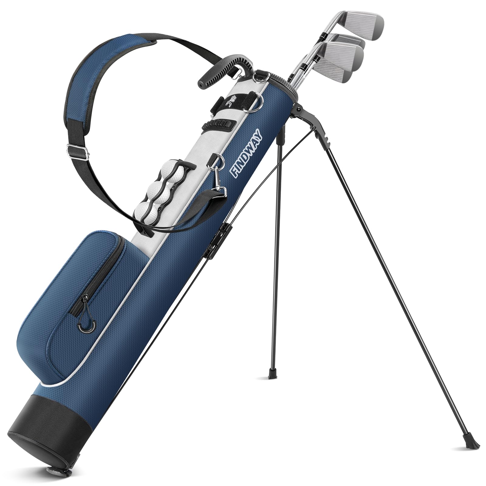 Findway Golf Stand Bag, Small Golf Bag for The Driving Range, Par 3 and Executive Courses, Lightweight Golf Club Carry Bag with 
