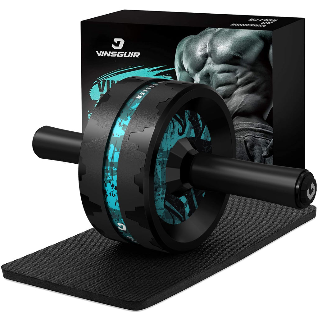 VINSGUIR Ab Roller Wheel, Abs & Core Workout Equipment for Home Gym with Knee Pad Accessories, Abdominal Wheel for Full-body Str