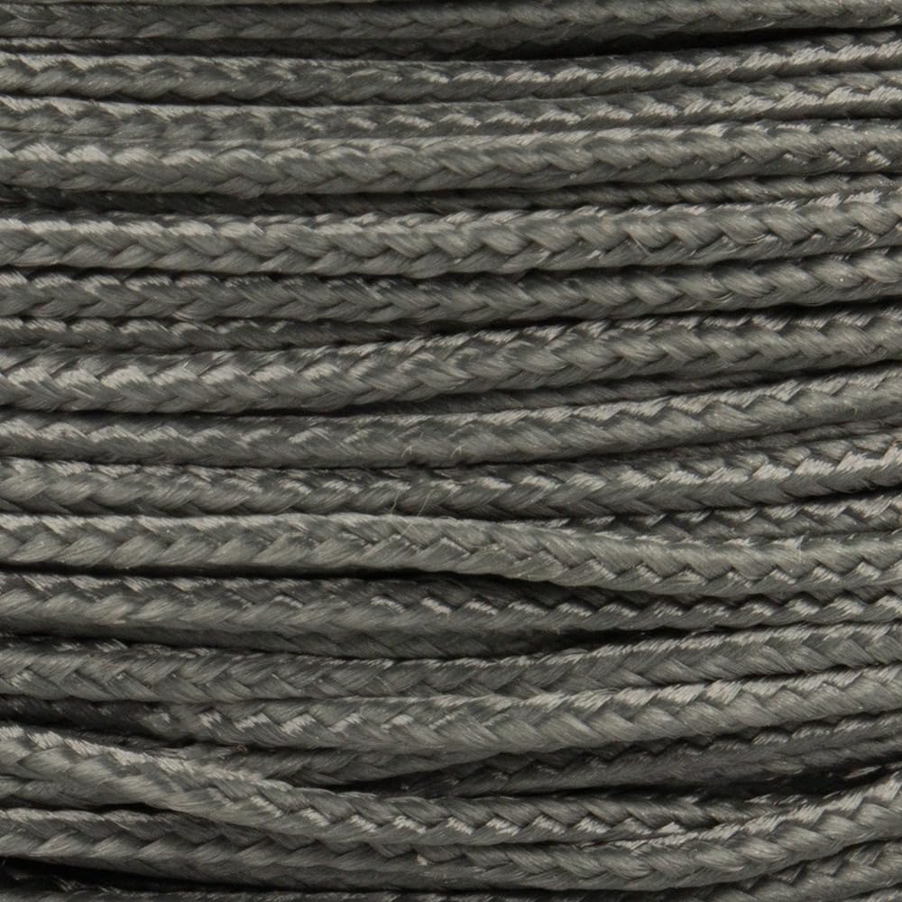 Paracord Planet Micro Paracord - Thin Braided Cord For Crafting, Fishing, And Diy Projects In 125 Ft Spools - Charcoal Gray