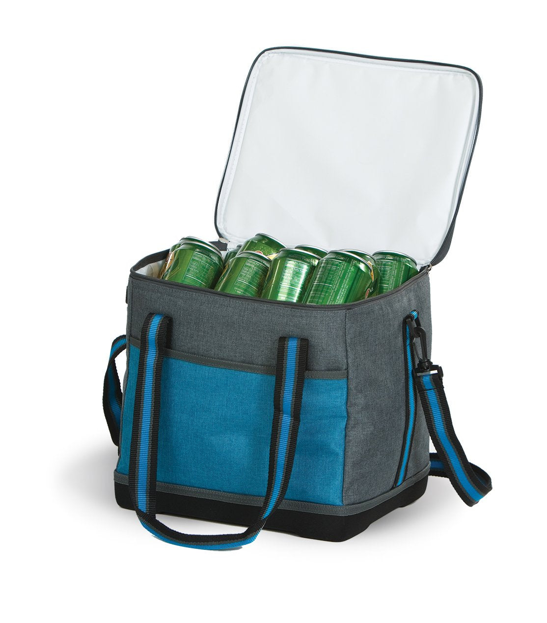 Picnic Plus Ranger Cooler - Teal Grey - 24 Can Cooler With Hard Molded Base
