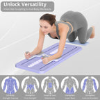 JANUA 5 in 1 Pilates Sliding Board Set, Multi-Purpose Foldable Pilates Reformer for Home, Purple