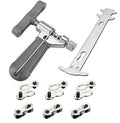 Bicycle Chain Tool Kit, 6 Pairs Bike Missing Link + Bicycle Chain Breaker + Chain Wear Gauge|Qkurt Bike Cycling Chains Mechanic 