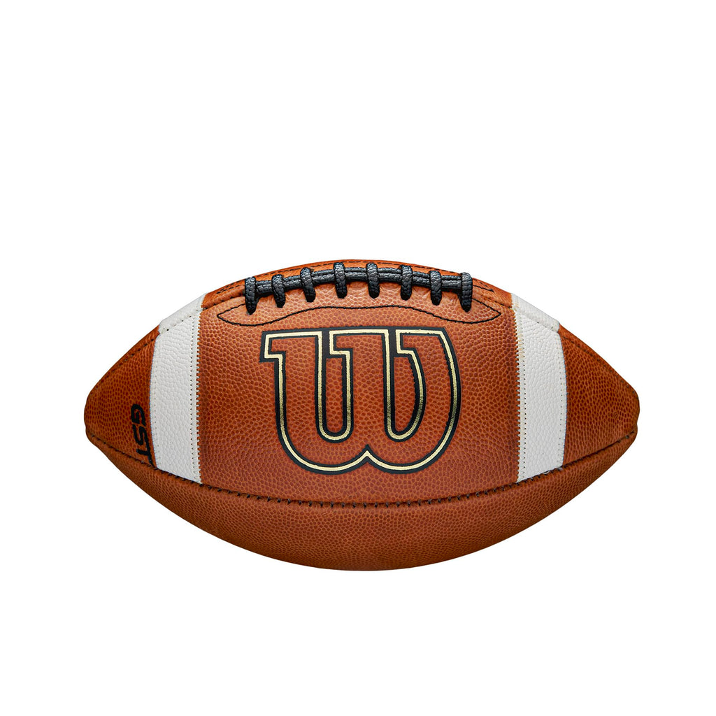 Wilson Gst Leather Game Football - Brown, Youth Size