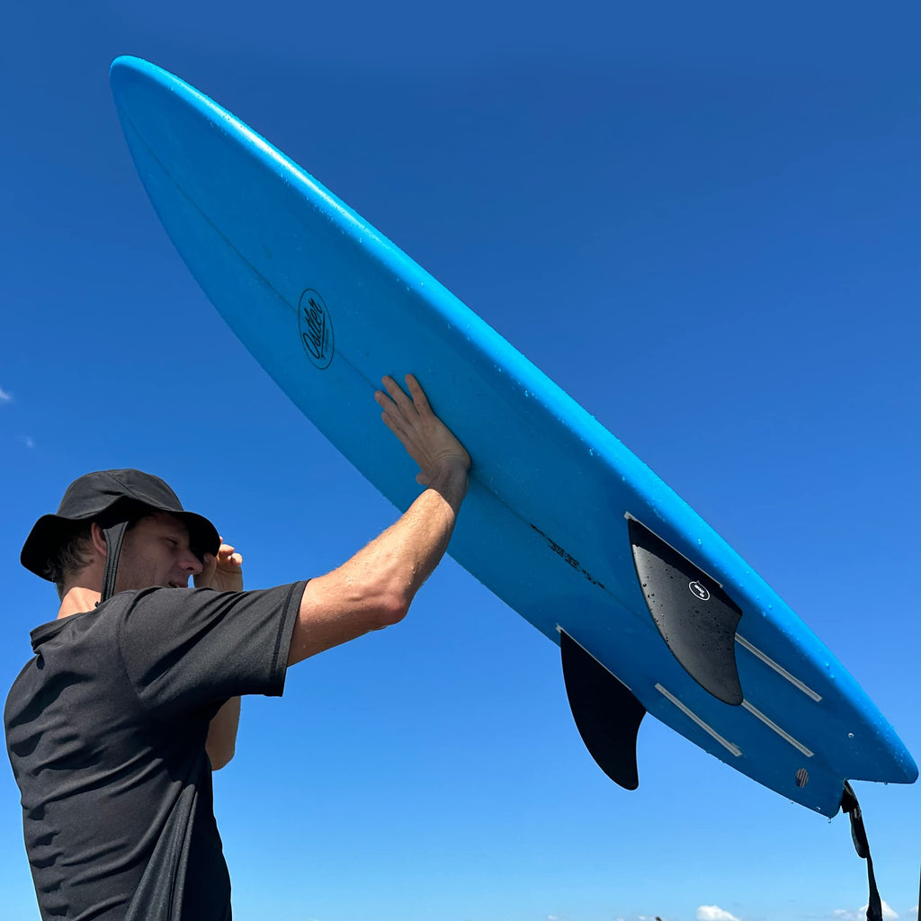Surfboard Twin Fins (2 Fins) - Keel Fins For Fish Surf Boards [Twin Tab Or Single Tab Sizes] (Black, Single Tab)