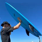 Surfboard Twin Fins (2 Fins) - Keel Fins For Fish Surf Boards [Twin Tab Or Single Tab Sizes] (Black, Single Tab)
