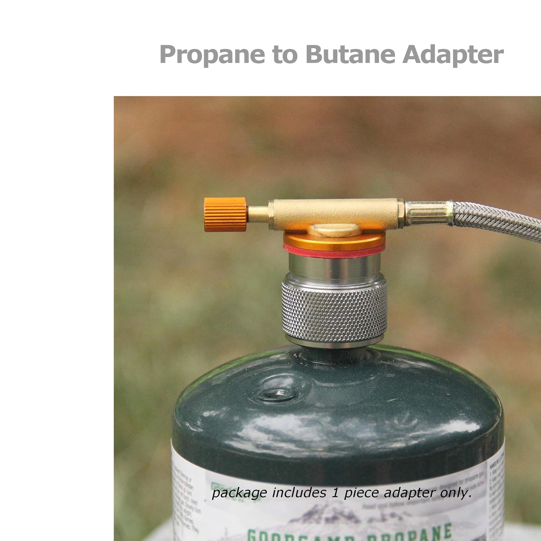 Hamans Propane Adapter Camping Stove Adapter Gas Adapter Converter Outdoor Propane Small Tank Input En417 Valve Output Cylinder