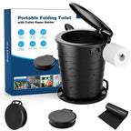 Pahtto Portable Toilet For Adults, Retractable Porta Potty For Camping, Fishing, Rv Travel, Road Trips With Toilet Paper Holder