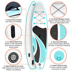 Sudoo 10Ft Inflatable Stand Up Paddle Board, Ultra-Lightweight Surfboard With Non-Slip Eva Deck, Complete Sup Package For Adults