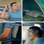 Accuratex Camping Pillow For Woman-100% Cotton Breathable Cover,Shredded Memory Foam Compressible Travel Pillow,Camping&Travel A