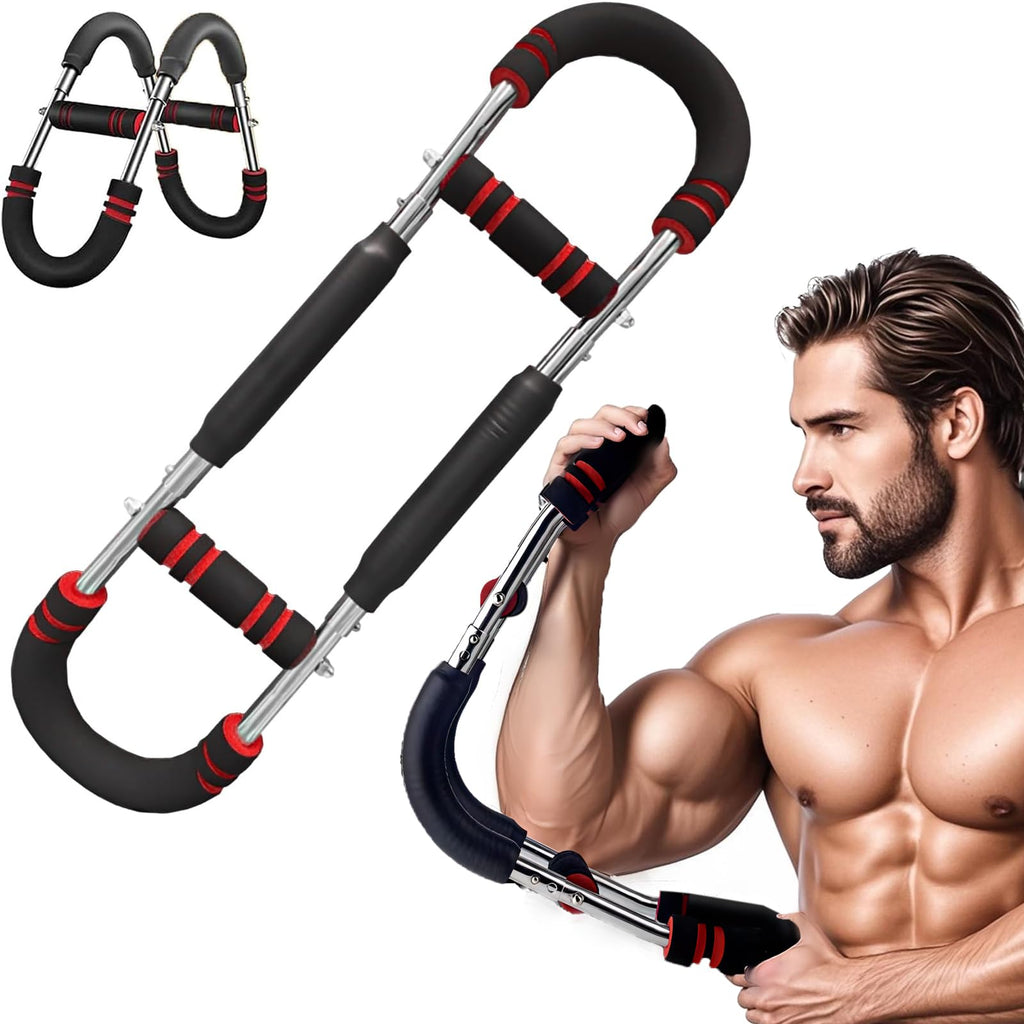 Red Twister Arm Trainer40-100Lb Adjustable Chest Workout Equipment, Twister Arm Trainer,Portable Power Twister Bar,Detachable De