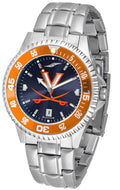 SunTime Men's Virginia Cavaliers with 20mm Stainless Steel Band - AC Color Bezel