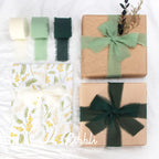 Ribbli Forest Green Chiffon Ribbon 1-12 Inch X 20 Yard Handmade Fringe Chiffon Silk Ribbon,Black Ribbon For Wedding Invitations,