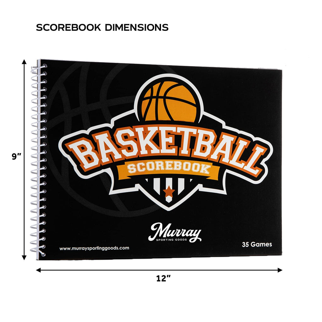 Murray Sporting Goods Basketball Scorebook - 35 Games Score Book Side By Side Score Keeping Book For Stats  Basketball Stat Trac