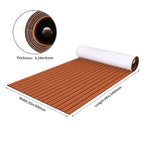 Zeeos Eva Foam Teak Decking Floor Sheet,Non-Skid-Self-Adhesive Flooring Synthetic Deck Marine Yacht Rv Boat Flooring Mats,Teak W