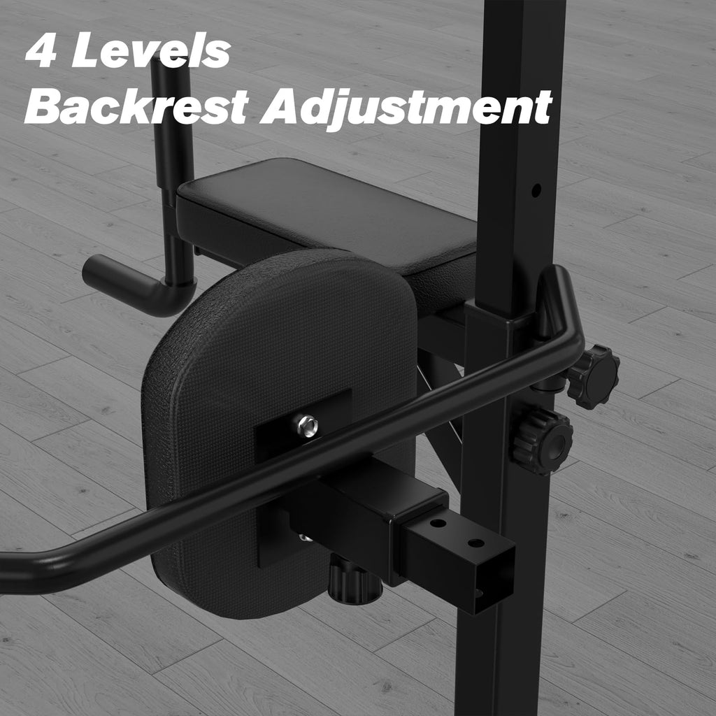 RELIFE REBUILD YOUR LIFE Power Tower Pull Up Bar Station Workout Dip Station for Home Gym Strength Training Fitness Equipment, 4