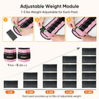 Apexup Adjustable Ankle Weights For Women And Men, Modularized Leg Weight Straps For Yoga, Walking, Running, Aerobics, Gym (2-10