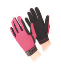 Shires Aubrion Mesh Riding Work Horse Riding Non-Slip Gloves (Raspberry, XL)