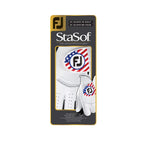 Footjoy Stasof Flag Gloves, Pearl, Xx-Large, Worn On Left Hand