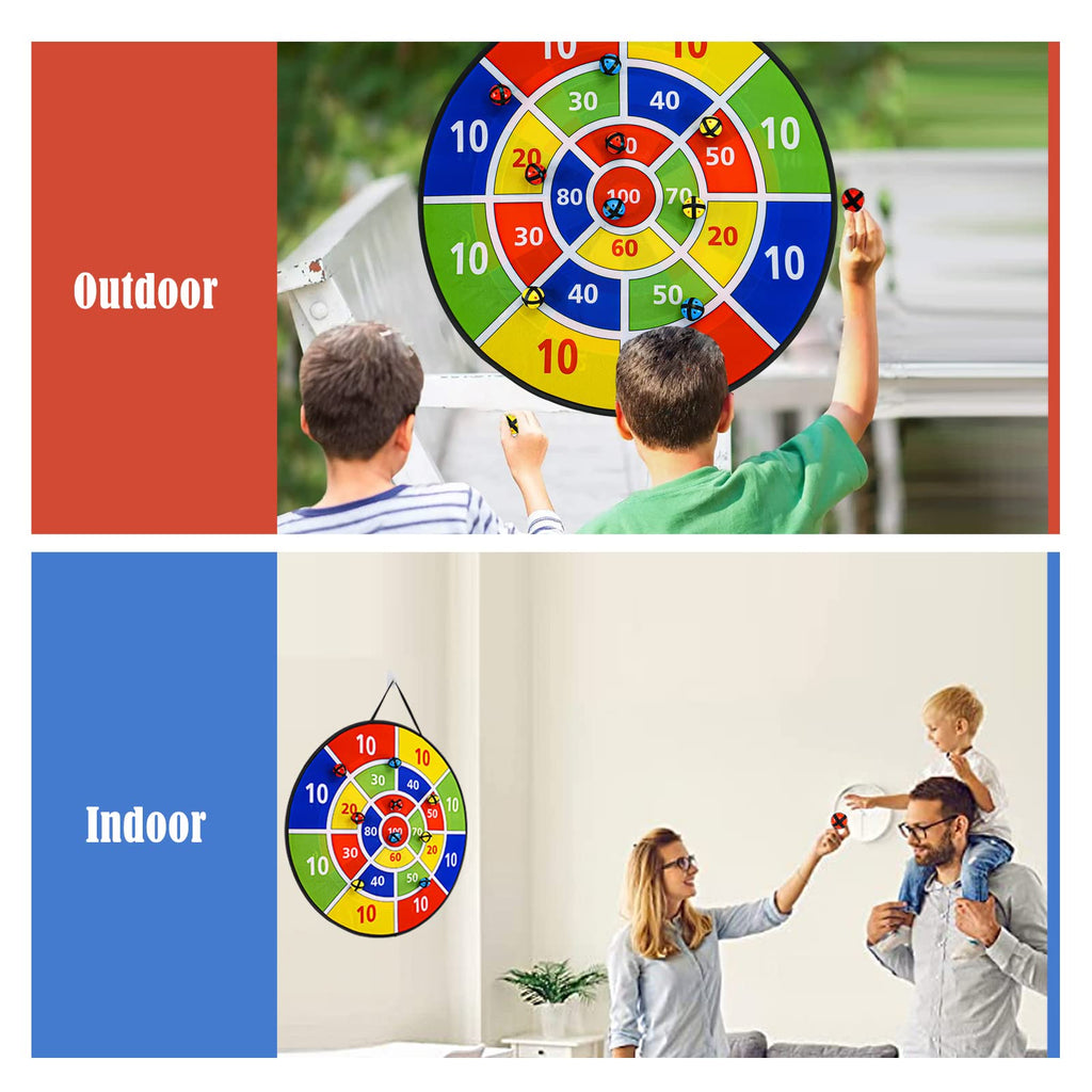 29'' Dart Board With Balls For Kids Gifts Toys For Boys Kids Age 8-12, Kids Dart Board Game With Sticky Balls Board Games For Ki