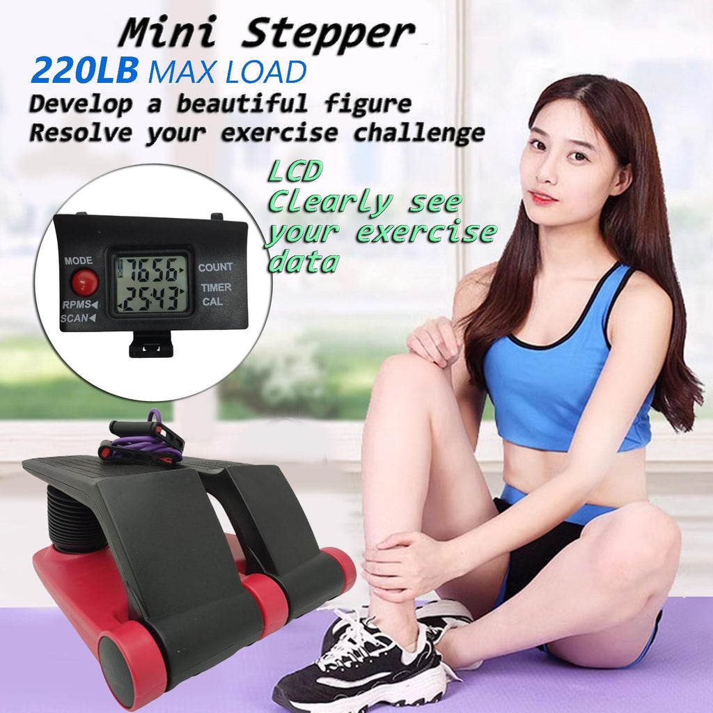 Intbuying Stepper Fitness Stair Stepper Portable Twist Stair Stepper Adjustable Resistance Fitness Exercise Machine With Resista