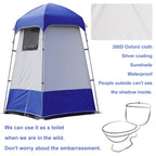 Outdoor Shower Tent Changing Room Privacy Portable Camping Shelters (White Blue)