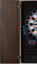 Viper By Gld Products Metropolitan Solid Wood Cabinet & Electronic Dartboard Ready-To-Play Bundle: Standard Set (777 Dartboard),