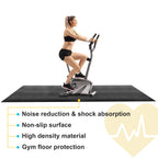 Zeny Exercise Equipment Mat Treadmill Mat 8X3 Ft Floor Mat High Density Fitness Gym Mat For Indoor Bike Cycling Mat,Jump Rope Ma