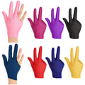 HekouJiub 8Pcs Billiards Glove, Universal Three Fingers Billiard Gloves, Breathable Elastic Sports Pool Glove for Women Men Left