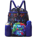 RHCPFOVR Game Drawstring Backpack for Kids - Drawstring Bags for Boys Swim Bag for Beach Swimming Pool Lightweight Draw String B