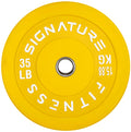 Fitvids 2'' Olympic Bumper Plate Weight Plates With Steel Hub, 35Lb, Single