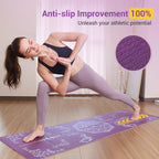 Avoalre Folding Yoga Mat - Eco-Friendly Pvc Travel Packable, Double Sided Non-Slip Printed With Bag For Home Workout Gym Exercis