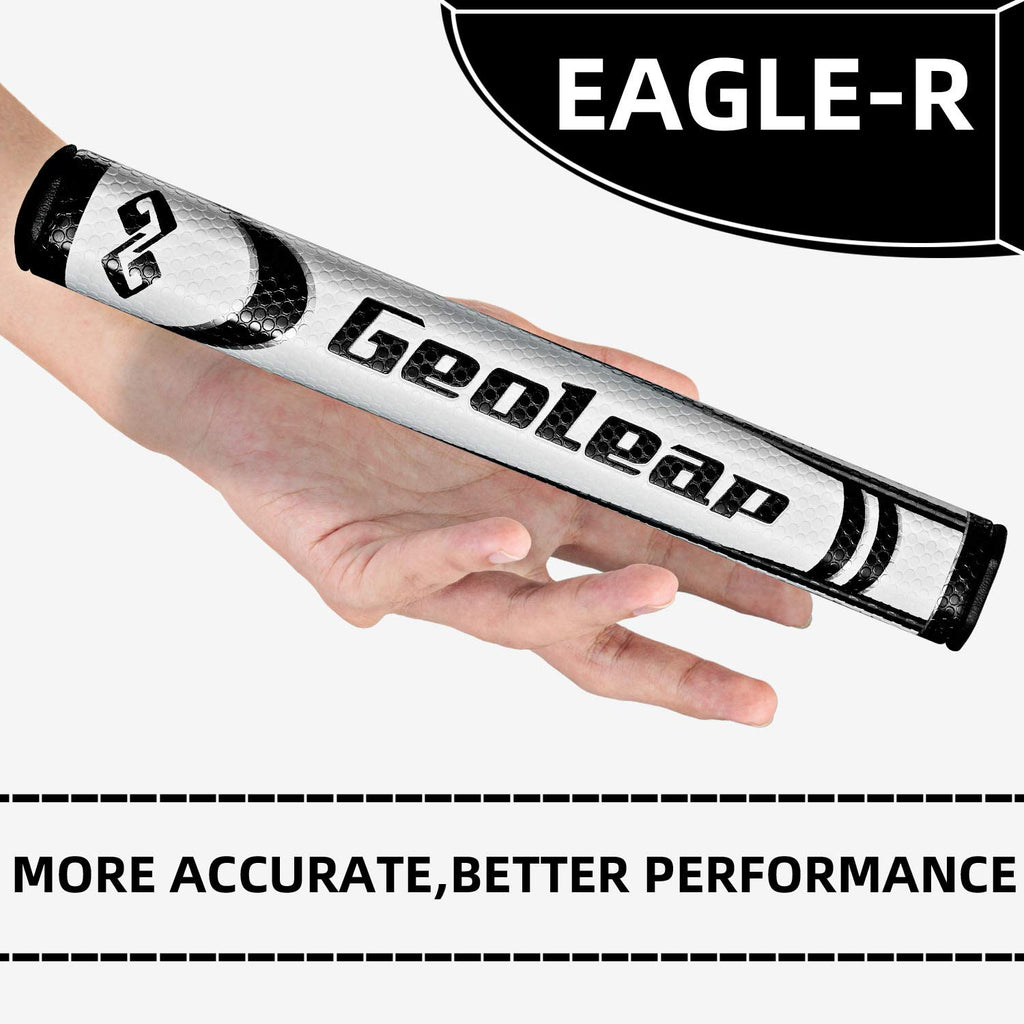 Geoleap Putter Grip- Soft Polyurethane Material,Round Shape, Light Weight Golf Grips,4 Colors And 4 Sizes To Choose.. (Black Red
