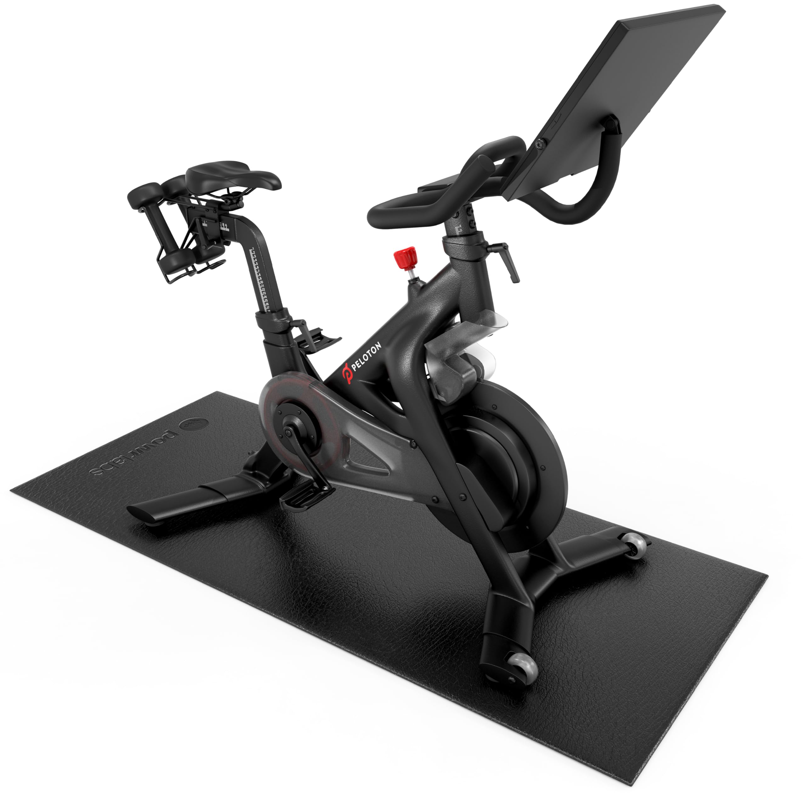 Powr Labs Bike Mat Compatible With Peloton, Treadmill, Exercise Equipment, Elliptical, Walking Pad, Indoor Bike Trainers, Home G