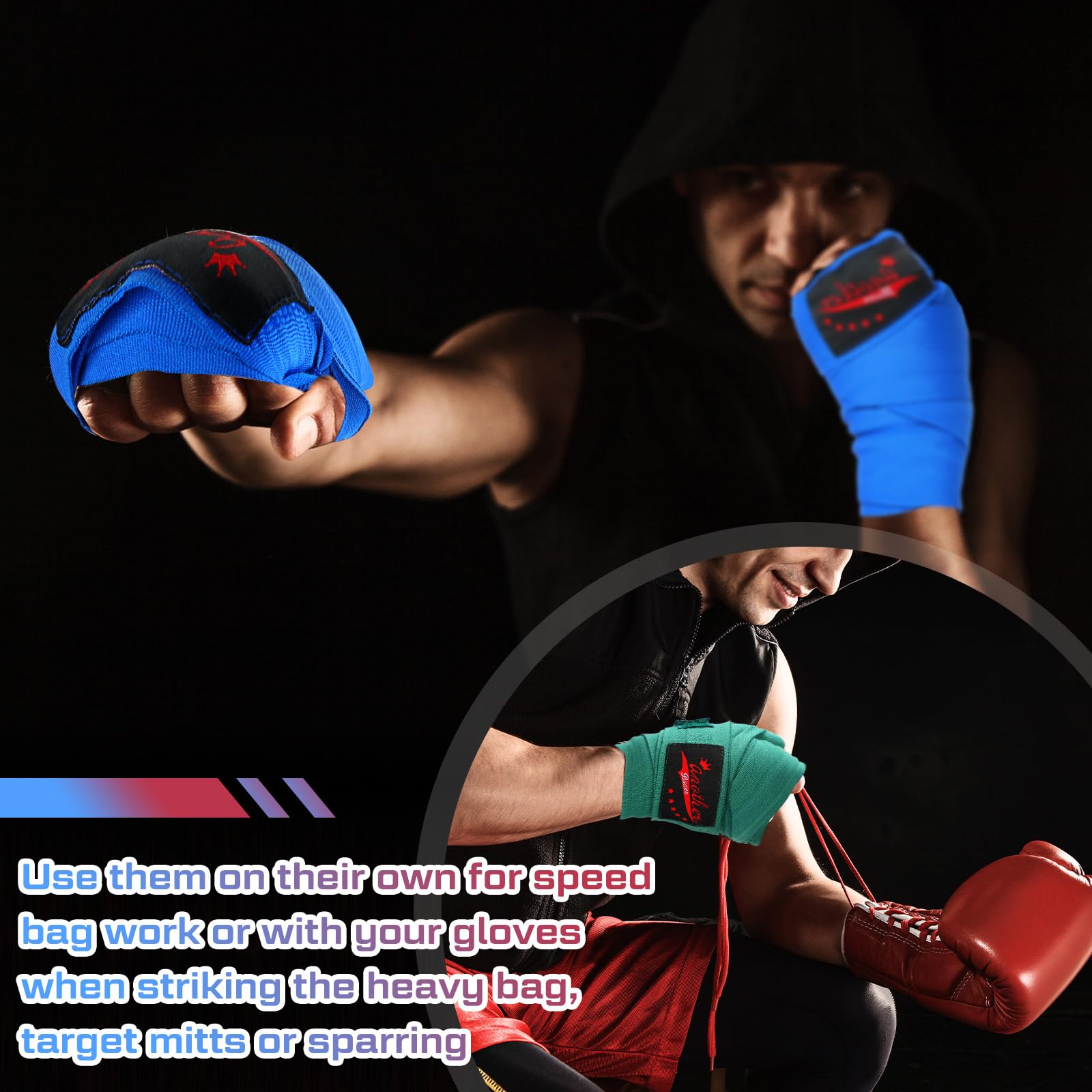 Lenwen 10 Pairs 120 Inch Boxing Wraps Bulk Mexican Style Hand Wraps Boxing Gloves Muay Thai Mma Boxing Hand Wraps For Men Women