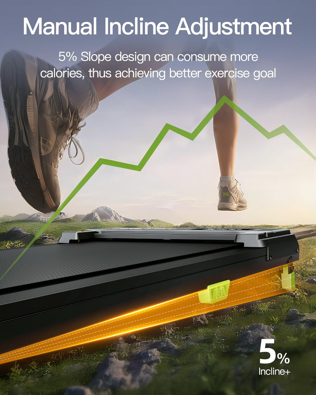Akluer Walking Pad With Incline, Under Desk Treadmill For Home, 2.5Hp Portable Treadmills With Remote Control, 4 In 1 Incline Tr