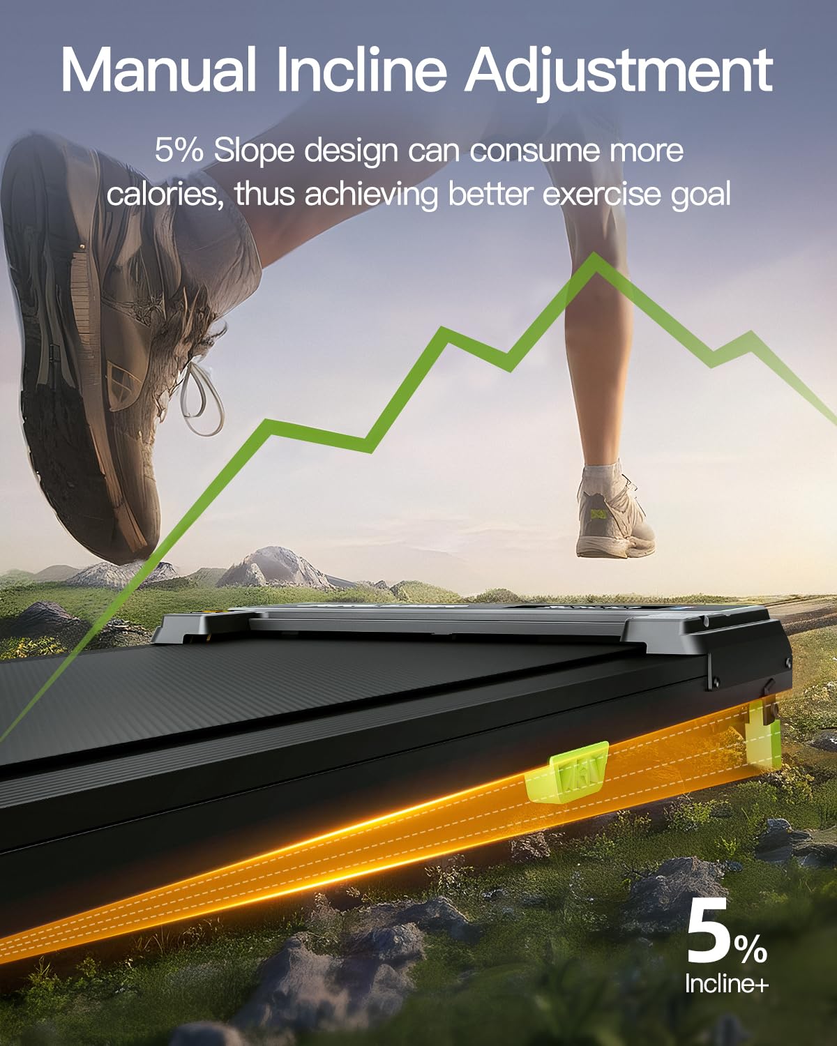 Akluer Walking Pad With Incline, Under Desk Treadmill For Home, 2.5Hp Portable Treadmills With Remote Control, 4 In 1 Incline Tr