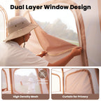Inflatable Tents With Canopy, Blow Up Tent For Camping 2-4 People, Waterproof Glamping Camping Tents For Outdoors, Air Blow Up T